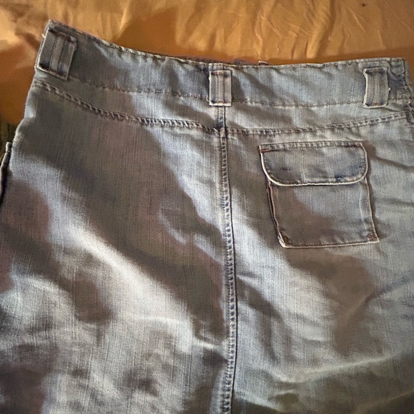 Old NAVY THICK DENIM SKIRT WITH SPLITS BACK POCKET VELCRO CLOSURE size 12 - Picture 12 of 16